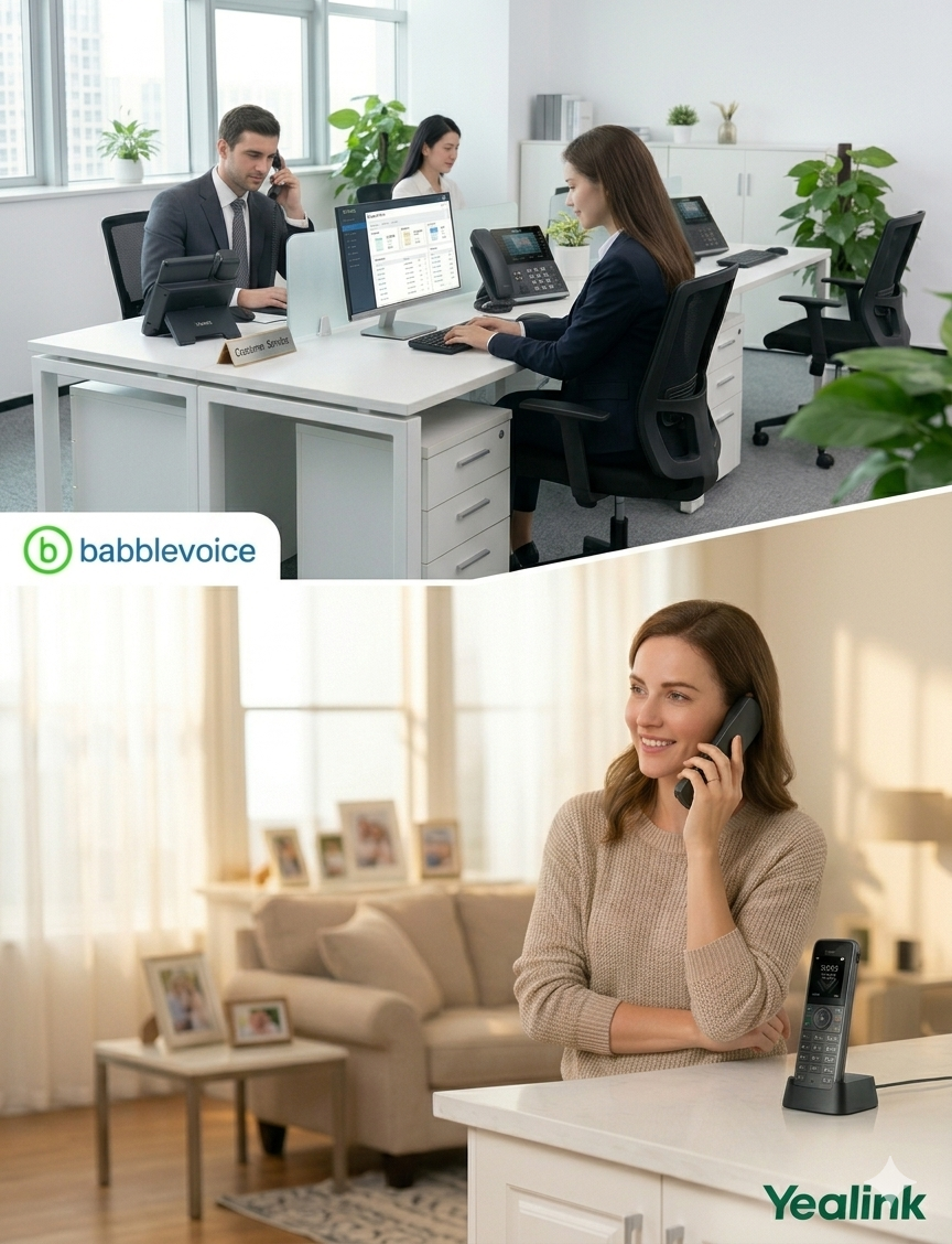 View of Office and Home users on phones and computers